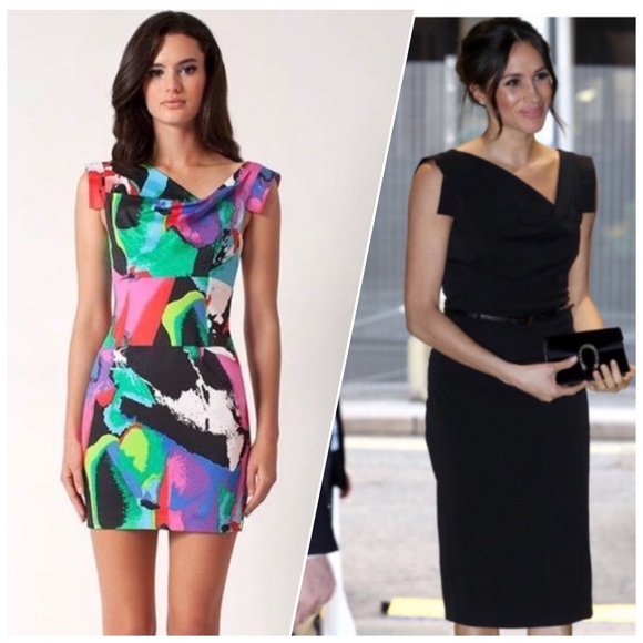 Black Halo Dresses & Skirts - 40% off! Black Halo Jackie O Art Print Mini Dress